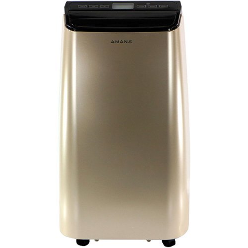 Amana - Portable Air Conditioner with Remote Control for Rooms up to 450-Sq. Ft. - Gold/Black