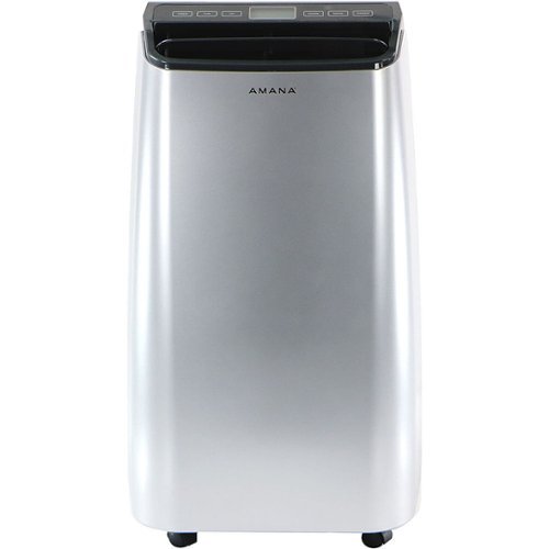 Amana - Portable Air Conditioner with Remote Control for Rooms up to 450-Sq. Ft. - Silver/Gray