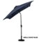 Sun Ray - 9'x7' Rectangular Solar Lighted Umbrella - Navy-Angle_Standard
