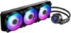 MSI - MAG CORELIQUID 360R - 360mm Radiator - AIO ARGB CPU Liquid Cooler - Rotating Cap Design - 3x 120mm ARGB PWM Fans - Black-Front_Standard
