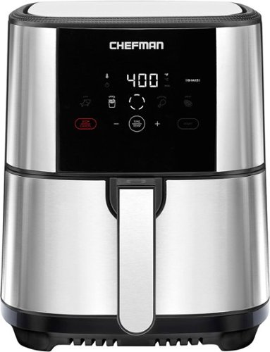 Chefman Digital 5 Qt. Air Fryer with 4 Cooking Presets & Shake Reminder - Silver/Black