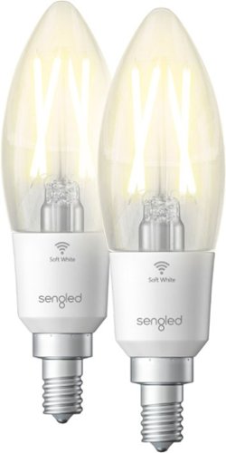 Sengled - Smart Wi-Fi Vintage Candle Bulb (2-Pack) - White