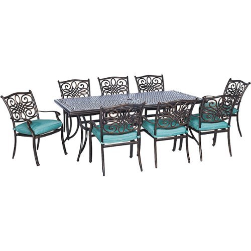 UPC 013964879575 product image for Hanover - Traditions 9-Piece Dining Set - Cast/Blue | upcitemdb.com