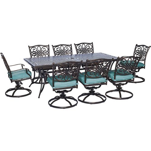 Hanover - Traditions 9-Piece Dining Set - Cast/Blue