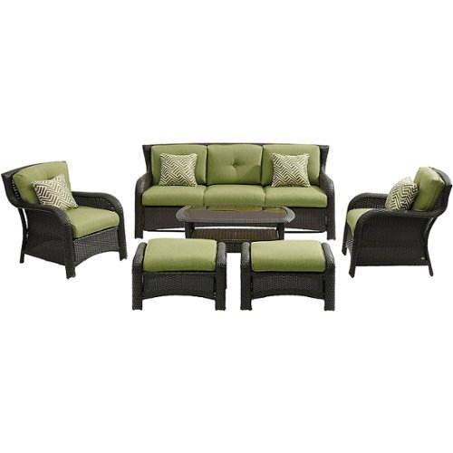 

Hanover - Strathmere 6-Piece Lounge Set - Brown/Green