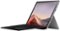Microsoft - Geek Squad Certified Refurbished Surface Pro 7 - 12.3" Touch Screen - Intel Core i3 - 4GB Memory - 128GB SSD - Platinum with Black Type Cover-Front_Standard
