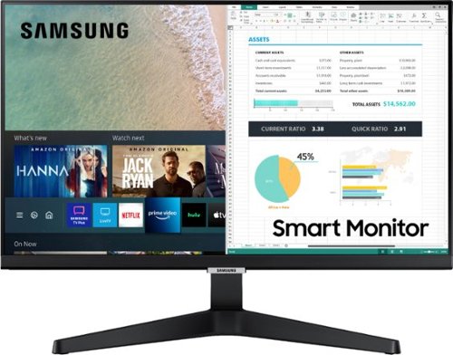 Samsung - AM500 Series 24" IPS LED FHD Smart Tizen Monitor with Streaming TV - Black