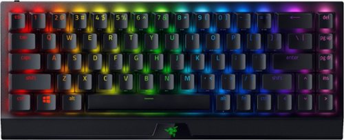 

Razer - BlackWidow V3 Mini Hyperspeed 65% Wireless Mechanical Clicky Tactile Switch Gaming Keyboard with Chroma RGB Backlighting - Black