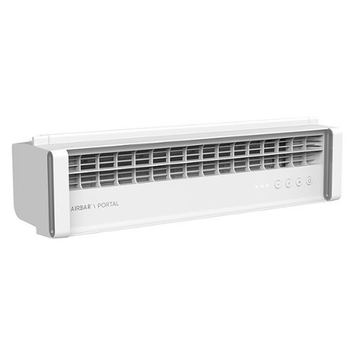 Sharper Image - PORTAL Window Fan with Reversible Exhaust - Ice White