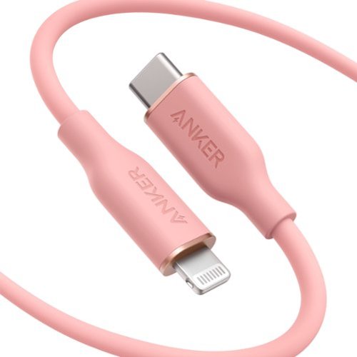 Anker - PowerLine III Flow USB-C to Lightning Cable 6-ft - Pink