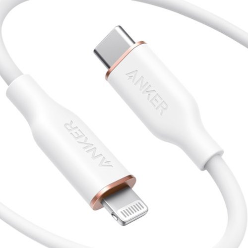 Photos - Cable (video, audio, USB) ANKER  PowerLine III Flow USB-C to Lightning Cable 6-ft - White A8663021 