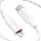 Anker - PowerLine III Flow USB-C to Lightning Cable 6-ft - White-Front_Standard