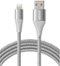 Anker - Powerline+ II USB-A to Lightning Cable 10-ft - Silver-Front_Standard