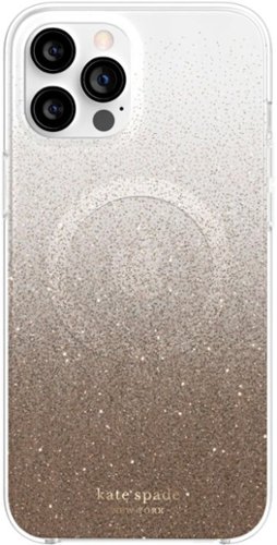 kate spade new york Protective Hardshell MagSafe Case for iPhone 13/12 Pro Max - Champagne Glitter Ombre GLOBAL SHIPPING