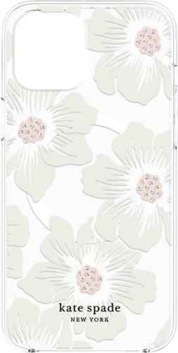 kate spade new york - Protective Hardshell MagSafe Case for iPhone 12 and iPhone 12 Pro - Hollyhock Floral Clear