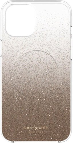 kate spade new york - Protective Hardshell MagSafe Case for iPhone 12 and iPhone 12 Pro - Champagne Glitter Ombre