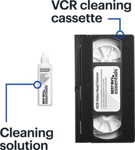 Best Buy essentials™ VCR Video Head Cleaner - Black SHOP ONLINE