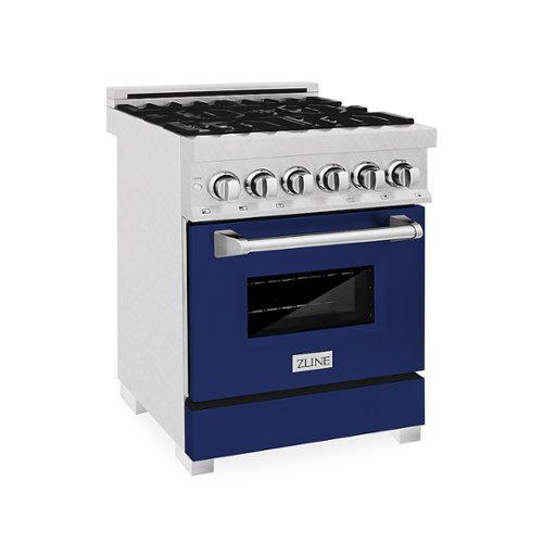 ZLINE - 2.8 Cu. Ft. Freestanding Dual Fuel Range with Gas Stove and Electric Oven - Stainless steel look