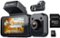 Rexing - V5 Plus 3-Channel 4K Dash Cam 3" LCD Voice Control, Wi-Fi, GPS with Adhesive Mount - Black-Front_Standard 