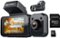 Rexing - V5 Plus 3-Channel 4K Dash Cam 3" LCD Voice Control, Wi-Fi, GPS with Adhesive Mount - Black-Front_Standard
