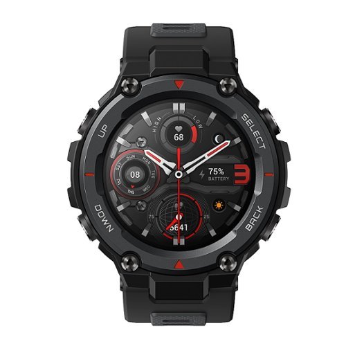 Amazfit - T-Rex Pro Smartwatch 1.3" Polycarbonate - Meteorite Black