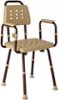 Medline - Elements Shower Chair with Back, Infused with Microban Protection - tan-Angle_Standard
