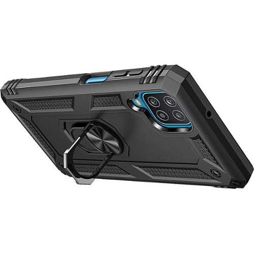 SaharaCase Military Kickstand Series Case for Samsung Galaxy A12 - Black GLOBAL SHIPPING