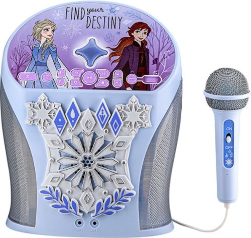 eKids - Disney Frozen Bluetooth Karaoke with EZ Link Technology - Light Blue