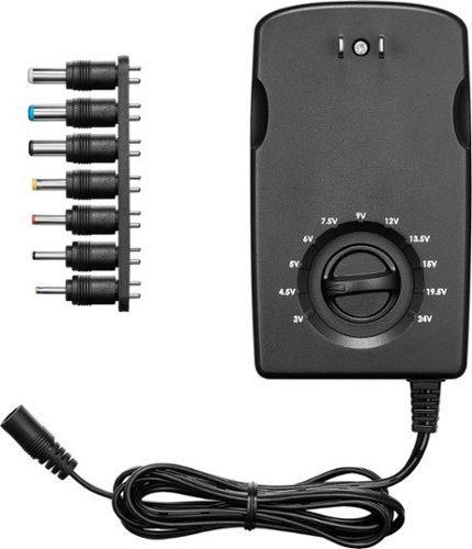 Insignia™ 3,000 mA 5’ Universal AC Adapter for High-Output Devices - Black HOW TO BUY