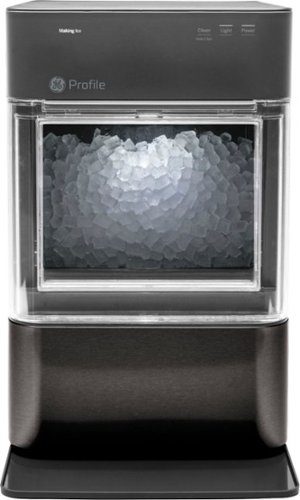 GE Profile - Opal 2.0 38 lb. Portable Ice maker with Nugget Ice Production and Built-In WiFi - Black Stainless Steel