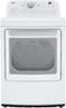 LG - 7.3 Cu. Ft. Electric Dryer with Sensor Dry - White-Front_Standard 
