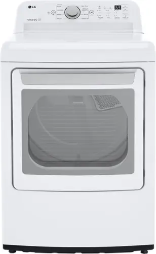 Front. LG - 7.3 Cu. Ft. Smart Gas Dryer with Sensor Dry - White.