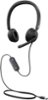 Microsoft - Modern USB Headset - Wired, On-Ear Headphones, Noise-Cancelling Microphone, In-Line Controls, for Teams & Zoom - Black-Front_Standard