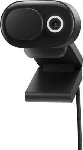 Microsoft - Modern 1080 Webcam with Built-In Noise Cancelling Microphone, Certified for Teams/Zoom - Black