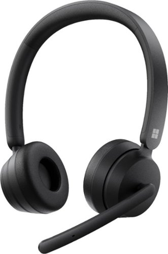 Microsoft - Modern Wireless Headset - On-Ear Headphones with Noise-Reducing Microphone, for Teams & Zoom - Black