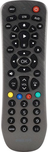 Philips - 3-Device Universal Remote - Brushed Graphite