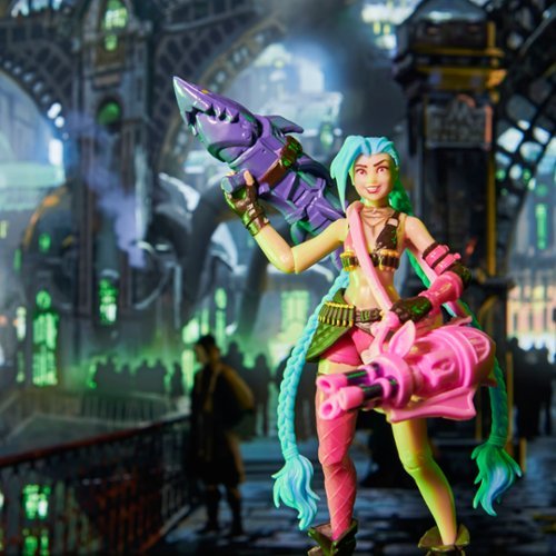 League of Legends Official 4-Inch Jinx Collectible Figure with Premium Details and 2 Accessories, Ages 12 and Up WHERE TO BUY