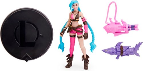 League of Legends Official 4-Inch Jinx Collectible Figure with Premium Details and 2 Accessories, Ages 12 and Up SHOP ONLINE