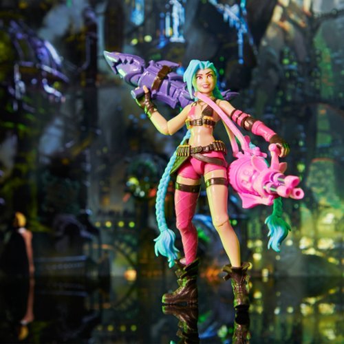 League of Legends Official 4-Inch Jinx Collectible Figure with Premium Details and 2 Accessories, Ages 12 and Up BUY ONLINE