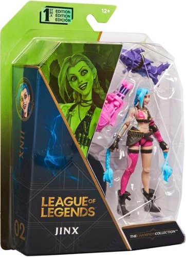 League of Legends Official 4-Inch Jinx Collectible Figure with Premium Details and 2 Accessories, Ages 12 and Up BUY IN MIDDLE EAST
