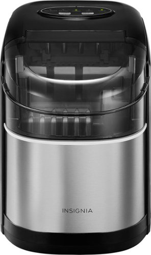 Insignia™ - Portable Icemaker 33 lb. With Auto Shut-Off - Stainless steel