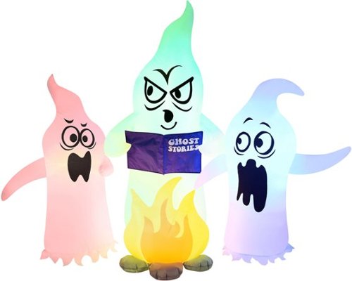  Occasions - 5' Inflatable Color Change Ghosts Campfire Scene