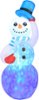Occasions - 7 ft tall Swirling Lights Snowman Inflatable-Front_Standard