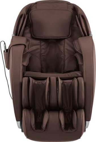 Insignia™ - 2D Zero Gravity Full Body Massage Chair - brown with silver trim