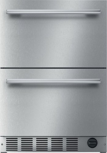 Thermador - 4.3 Cu. Ft. Built-In Double Drawer Under-Counter Refrigerator/Freezer with Masterpiece Series Handle - Stainless steel