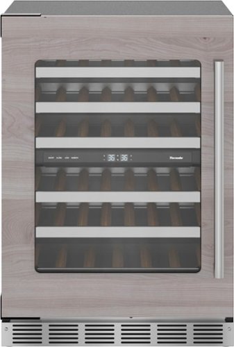 Thermador - Freedom Collection 41-Bottle Built-In Wine Refrigerator, Left Hinged - Custom Panel Ready