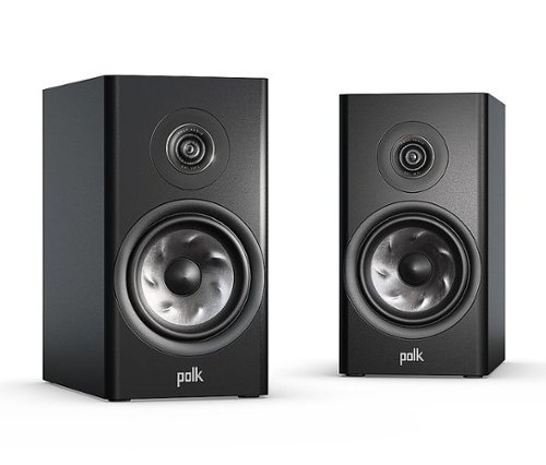 Image of Polk Audio - Polk Reserve R100 Bookshelf Speaker, 1" Pinnacle Ring Tweeter & 5.25" Turbine Cone Woofer, Dolby Atmos & IMAX Enhanced - Black