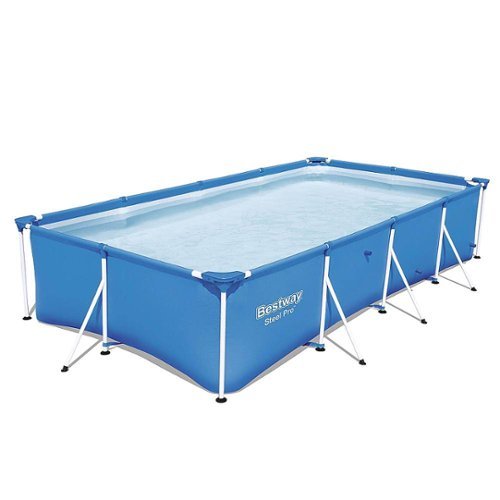 Bestway - Rectangular Frame Above Ground Swimming Pool - Blue-Front_Standard 