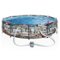 Bestway - Steel Pro Max Round Above Ground Swimming Pool w/ Pump - Stone Print-Front_Standard
