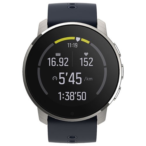 SUUNTO - 9 Peak Smartwatch 43mm Activity Tracker GPS Heart Rate Monitor Titanium - Granite Blue